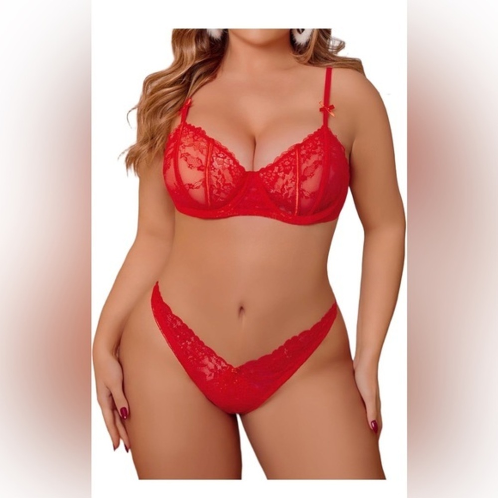 AVIDLOVE Lace Lingerie Set for Women Sexy Bra/ Panty Sets 2 Pieces Underwear  M